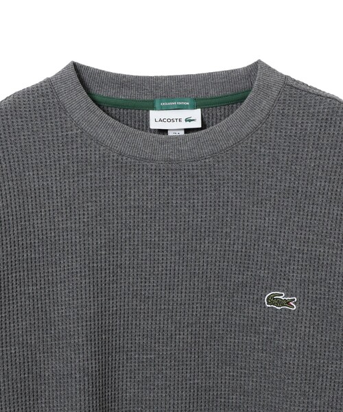 LACOSTE(ラコステ)の「【別注】LACOSTE / ロゴ サーマル Tシャツ(Tシャツ/カットソー・メンズ・グレー/ブラック/ホワイト・SMALL/MEDIUM/X-LARGE/LARGE)」の9枚目の写真