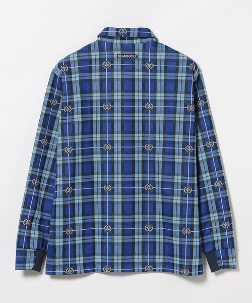 BEAMS GOLF（ビームスゴルフ）の「PURPLE LABEL / エンブレムチェック モチーフ シャツ（吸水速乾）（ポロシャツ・メンズ・その他/ブルー・S/M/L/XL）」の17枚目の写真