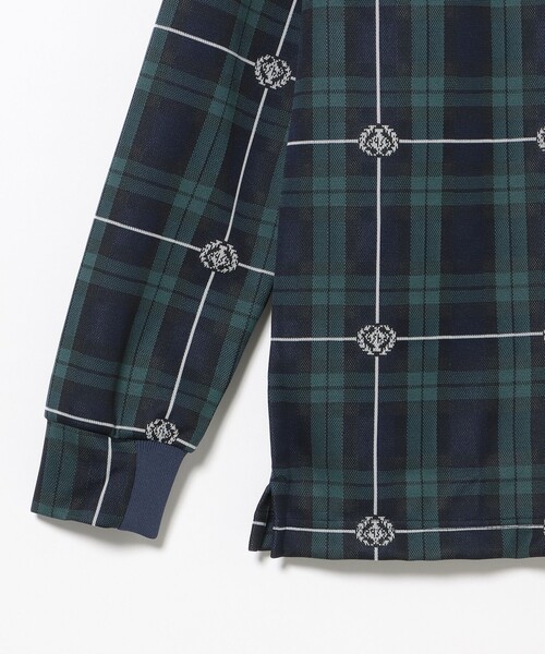 BEAMS GOLF（ビームスゴルフ）の「PURPLE LABEL / エンブレムチェック モチーフ シャツ（吸水速乾）（ポロシャツ・メンズ・その他/ブルー・S/M/L/XL）」の21枚目の写真