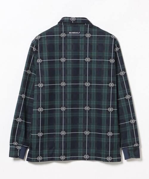 BEAMS GOLF（ビームスゴルフ）の「PURPLE LABEL / エンブレムチェック モチーフ シャツ（吸水速乾）（ポロシャツ・メンズ・その他/ブルー・S/M/L/XL）」の22枚目の写真