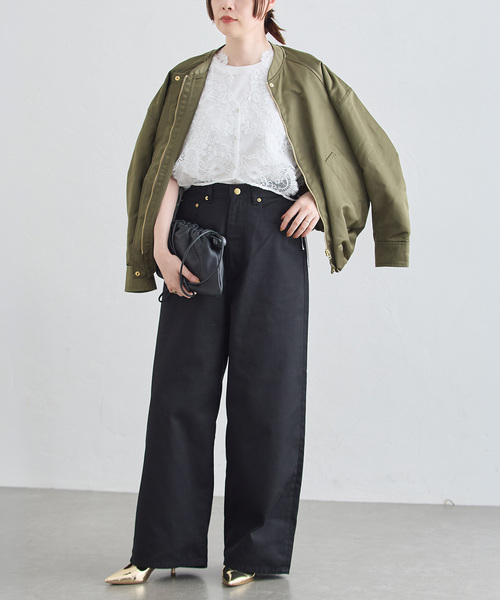 journal standard L'essage（ジャーナルスタンダードレサージュ）の「リバーレースジレブラウス（シャツ/ブラウス・レディース・ブラック/ホワイト・FREE）」の17枚目の写真