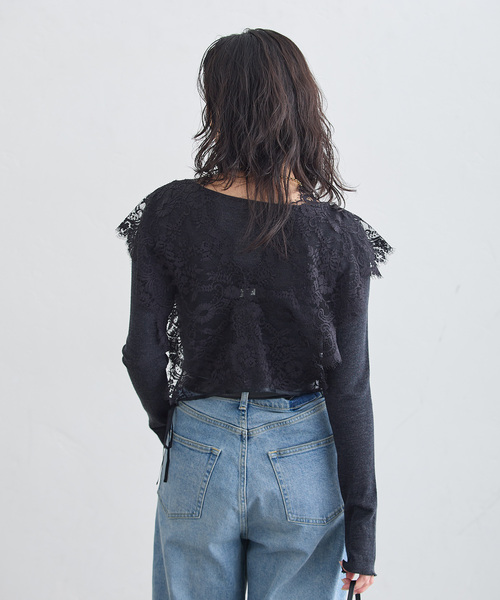journal standard L'essage（ジャーナルスタンダードレサージュ）の「リバーレースジレブラウス（シャツ/ブラウス・レディース・ブラック/ホワイト・FREE）」の19枚目の写真