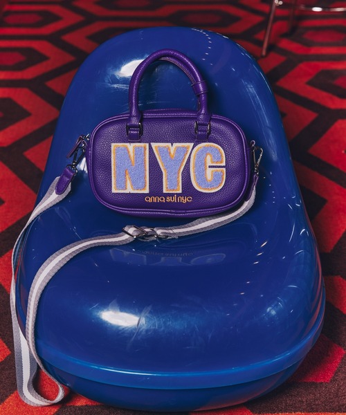 anna sui nyc(アナ スイ エヌ ワイ シー)の「スタジアムショルダーバッグ(ショルダーバッグ・レディース・ブラック/グリーン/パープル・FREE)」の3枚目の写真