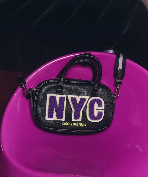 anna sui nyc(アナ スイ エヌ ワイ シー)の「スタジアムショルダーバッグ(ショルダーバッグ・レディース・ブラック/グリーン/パープル・FREE)」の2枚目の写真