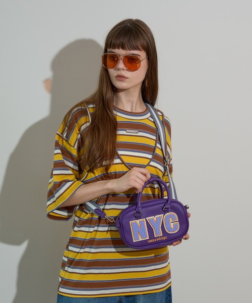 anna sui nyc(アナ スイ エヌ ワイ シー)の「スタジアムショルダーバッグ(ショルダーバッグ・レディース・ブラック/グリーン/パープル・FREE)」の12枚目の写真