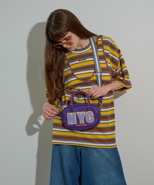 anna sui nyc(アナ スイ エヌ ワイ シー)の「スタジアムショルダーバッグ(ショルダーバッグ・レディース・ブラック/グリーン/パープル・FREE)」の13枚目の写真