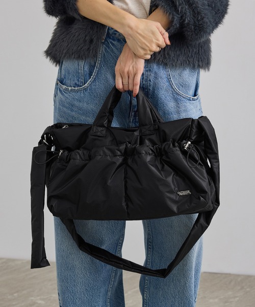OUTDOOR PRODUCTS(アウトドアプロダクツ)の「【OUTDOOR PRODUCTS for SALON】別注コーデュラパフバッグ(ショルダーバッグ・レディース・ブラック/ダークブラウン・FREE)」の19枚目の写真
