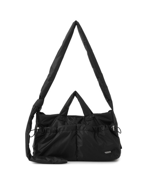 OUTDOOR PRODUCTS(アウトドアプロダクツ)の「【OUTDOOR PRODUCTS for SALON】別注コーデュラパフバッグ(ショルダーバッグ・レディース・ブラック/ダークブラウン・FREE)」の6枚目の写真