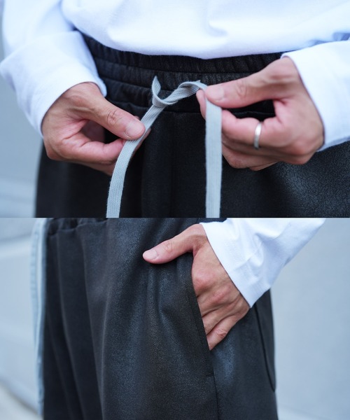 jiggys shop(ジギーズショップ)の「ストレッチ フェイクレザー ジャージ イージーワイドパンツ(その他パンツ・メンズ・ブラック・MEDIUM/LARGE/X-LARGE)」の15枚目の写真