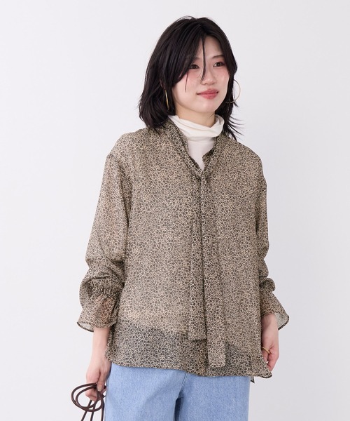 MICA&DEAL(マイカ&ディール)の「レオパードボウタイシフォンブラウス(シャツ/ブラウス・レディース・レオパード・FREE)」の1枚目の写真