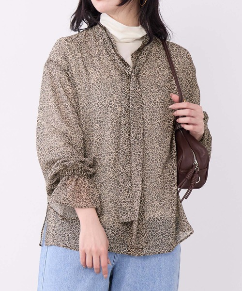 MICA&DEAL(マイカ&ディール)の「レオパードボウタイシフォンブラウス(シャツ/ブラウス・レディース・レオパード・FREE)」の2枚目の写真