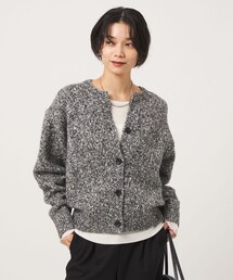 ミックスヤーン スキッパー カーディガン