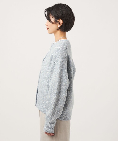 green label relaxing(グリーンレーベルリラクシング)の「ミックスヤーン スキッパー カーディガン(カーディガン/ボレロ・レディース・ベージュ/ライトブルー/ブラック/モカ・FREE)」の10枚目の写真