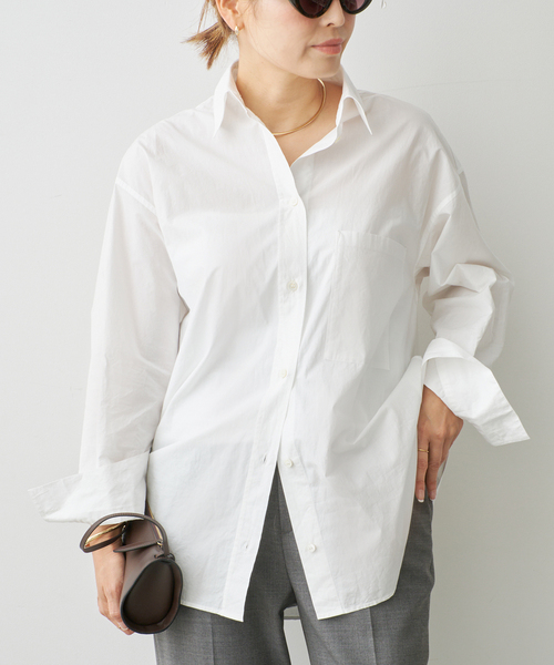 Deuxieme Classe(ドゥーズィエムクラス)の「Cangioli Wash シャツ(シャツ/ブラウス・レディース・ホワイト/エメラルドブルー・FREE)」の17枚目の写真