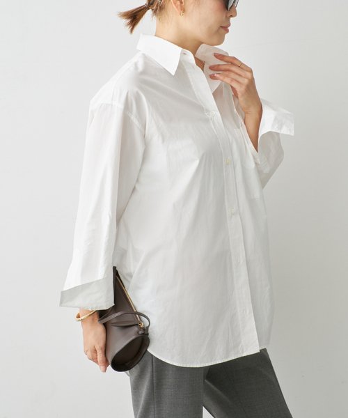 Deuxieme Classe(ドゥーズィエムクラス)の「Cangioli Wash シャツ(シャツ/ブラウス・レディース・ホワイト/エメラルドブルー・FREE)」の18枚目の写真