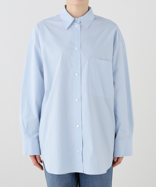 Deuxieme Classe(ドゥーズィエムクラス)の「Cangioli Wash シャツ(シャツ/ブラウス・レディース・ホワイト/エメラルドブルー・FREE)」の4枚目の写真