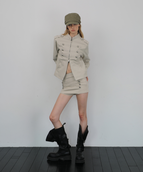 WAVEGIRL（ウェーブガール）の「ジェネラル スカートパンツ（3色）（スカート・レディース・ダークグレー/ブラック/Beige・MEDIUM/SMALL）」の4枚目の写真