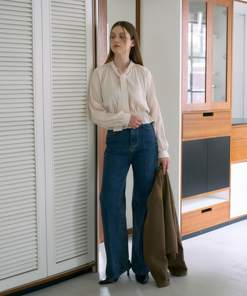 DEHEVE（デヘヴェ）の「Smocked Tie-Neck Blouse [Cream]（シャツ/ブラウス・レディース・Cream・OS）」の16枚目の写真