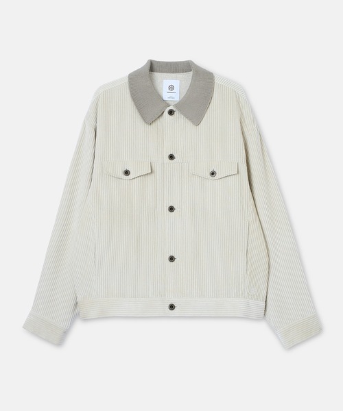 SEAGREEN(シーグリーン)の「SEAGREEN(シーグリーン) WIDE WALE CORDUROY TRACKER JACKET ワイドウェールコーデュロイトラッカージャケット(ブルゾン・メンズ・ブラウン/ライトグレー・3/4/2)」の5枚目の写真
