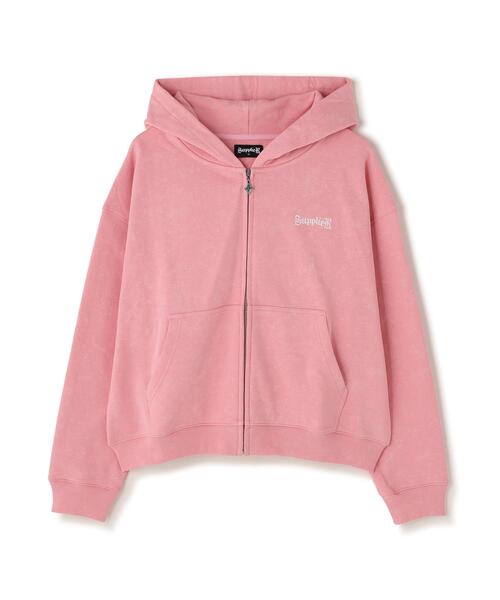 SUPPLIER(サプライヤー)の「SUPPLIER/サプライヤー/Spray Cross Rhinestone Zip Hoodie(パーカー・メンズ・ブラック/ピンク・M/L/XL)」の2枚目の写真