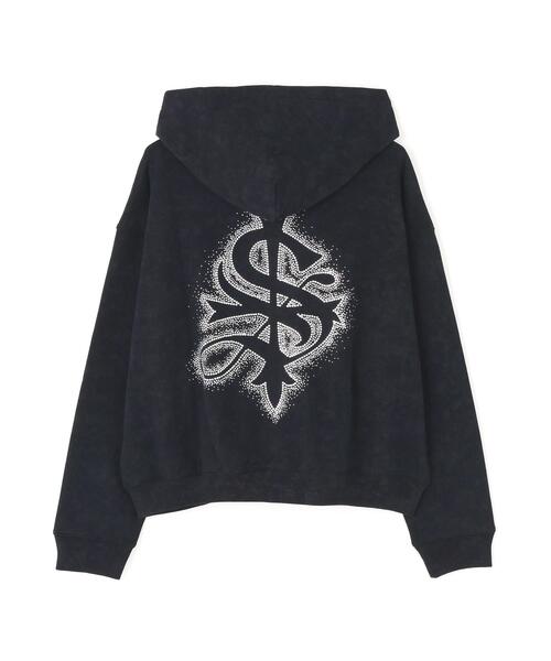 SUPPLIER(サプライヤー)の「SUPPLIER/サプライヤー/Spray Cross Rhinestone Zip Hoodie(パーカー・メンズ・ブラック/ピンク・M/L/XL)」の3枚目の写真
