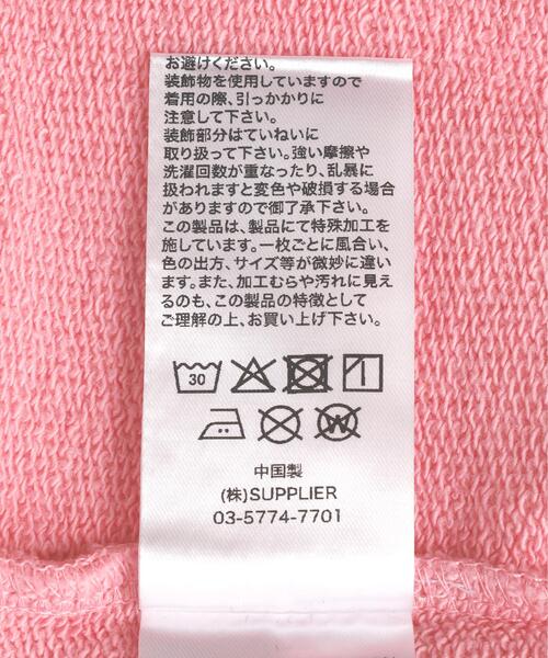 SUPPLIER(サプライヤー)の「SUPPLIER/サプライヤー/Spray Cross Rhinestone Zip Hoodie(パーカー・メンズ・ブラック/ピンク・M/L/XL)」の16枚目の写真