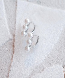 3連パール フープピアス