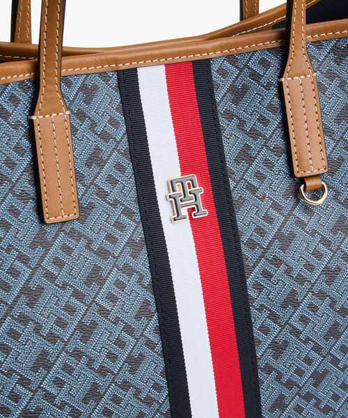 TOMMY HILFIGER(トミーヒルフィガー)の「TH モノプレイ ストライプ 2WAYトートバッグ(ショルダーバッグ・レディース・ネイビー・FREE)」の3枚目の写真