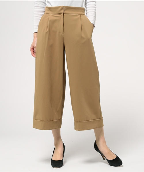 FORDMILLS（フォードミルズ）の「FORDMILLS / ドライギャバガウチョトラウザー（その他パンツ・レディース・ホワイト/ベージュ/ブラック・34/36/38）」の3枚目の写真