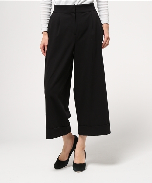 FORDMILLS（フォードミルズ）の「FORDMILLS / ドライギャバガウチョトラウザー（その他パンツ・レディース・ホワイト/ベージュ/ブラック・34/36/38）」の2枚目の写真