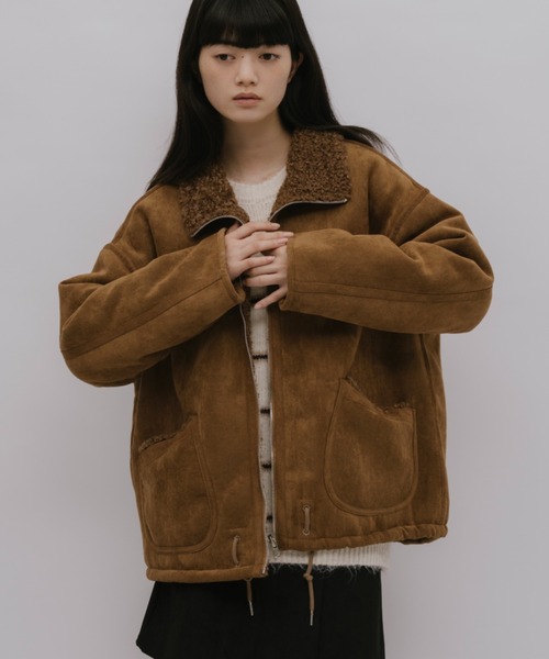 GLOWNY（グロウニ―）の「URBAN SUEDE JUMPER (BROWN)（その他アウター