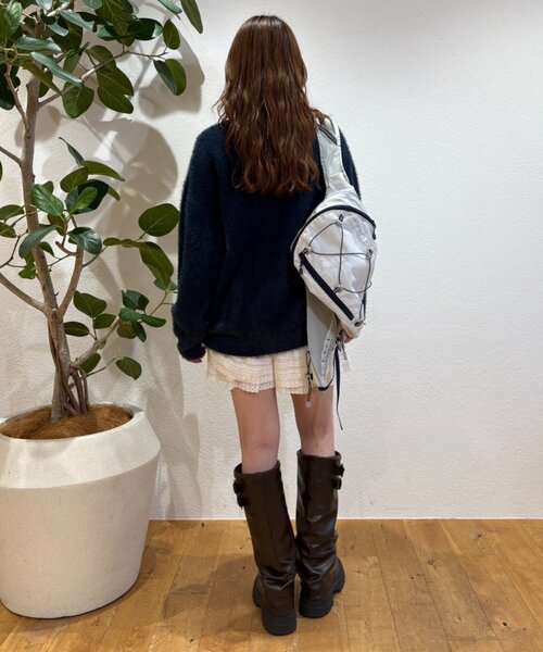 w closet(ダブルクローゼット)の「スカラップフリルショートパンツ(その他パンツ・レディース・オフホワイト/ブラック・FREE)」の14枚目の写真