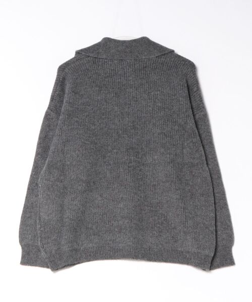 LAC-VERT(ラック・ヴェール)の「ベーシックハーフジップニット(ニット/セーター・レディース・チャコール/アイボリー/ブラック・FREE)」の6枚目の写真