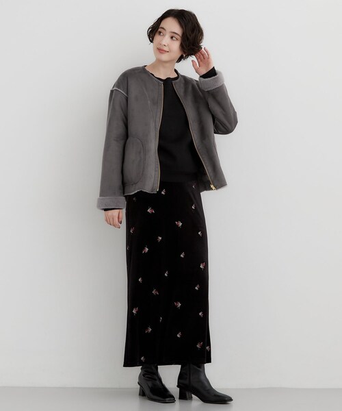 THE SHOP TK (ザ ショップ ティーケー )の「フェイクムートンリバーシブルブルゾン(ブルゾン・レディース・チャコールグレー/ナチュラル/ダークブラウン・12/13)」の9枚目の写真