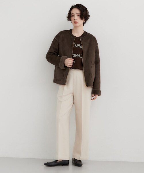 THE SHOP TK (ザ ショップ ティーケー )の「フェイクムートンリバーシブルブルゾン(ブルゾン・レディース・チャコールグレー/ナチュラル/ダークブラウン・12/13)」の17枚目の写真