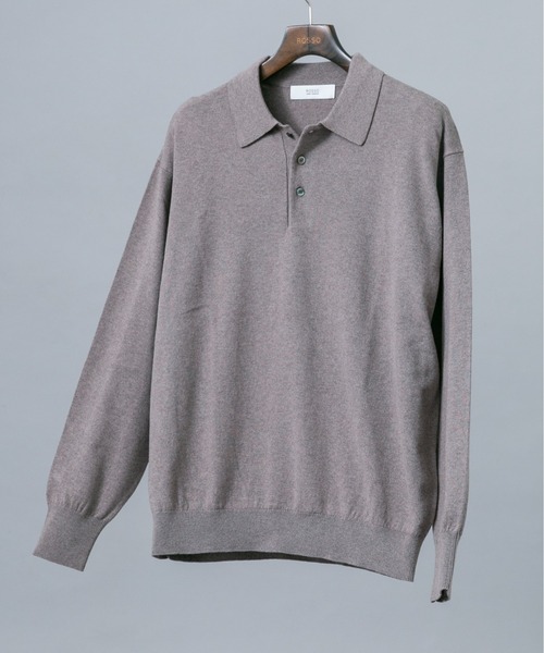 URBAN RESEARCH ROSSO MEN(アーバンリサーチロッソメン)の「『イージーケア』コットンカシミヤニットポロシャツ(ニット/セーター・メンズ・グレー/アイボリー/ベージュ系その他/マスタード/ネイビー/ブラック・LARGE/MEDIUM)」の1枚目の写真