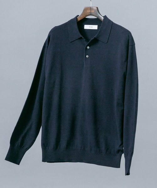 URBAN RESEARCH ROSSO MEN(アーバンリサーチロッソメン)の「『イージーケア』コットンカシミヤニットポロシャツ(ニット/セーター・メンズ・グレー/アイボリー/ベージュ系その他/マスタード/ネイビー/ブラック・LARGE/MEDIUM)」の5枚目の写真