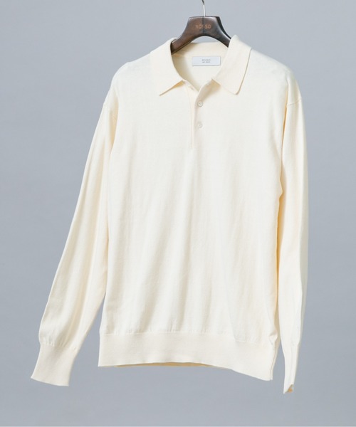 URBAN RESEARCH ROSSO MEN(アーバンリサーチロッソメン)の「『イージーケア』コットンカシミヤニットポロシャツ(ニット/セーター・メンズ・グレー/アイボリー/ベージュ系その他/マスタード/ネイビー/ブラック・LARGE/MEDIUM)」の2枚目の写真