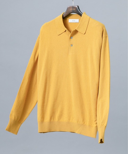 URBAN RESEARCH ROSSO MEN(アーバンリサーチロッソメン)の「『イージーケア』コットンカシミヤニットポロシャツ(ニット/セーター・メンズ・グレー/アイボリー/ベージュ系その他/マスタード/ネイビー/ブラック・LARGE/MEDIUM)」の6枚目の写真