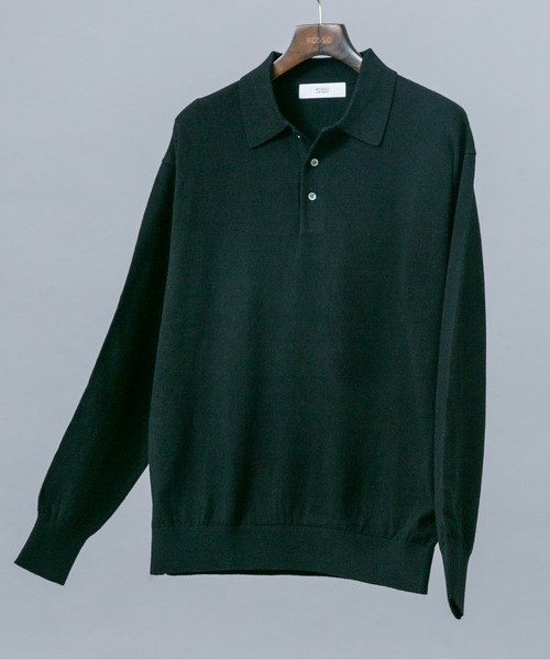 URBAN RESEARCH ROSSO MEN(アーバンリサーチロッソメン)の「『イージーケア』コットンカシミヤニットポロシャツ(ニット/セーター・メンズ・グレー/アイボリー/ベージュ系その他/マスタード/ネイビー/ブラック・LARGE/MEDIUM)」の3枚目の写真