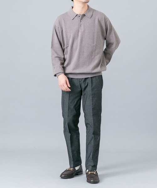 URBAN RESEARCH ROSSO MEN(アーバンリサーチロッソメン)の「『イージーケア』コットンカシミヤニットポロシャツ(ニット/セーター・メンズ・グレー/アイボリー/ベージュ系その他/マスタード/ネイビー/ブラック・LARGE/MEDIUM)」の16枚目の写真