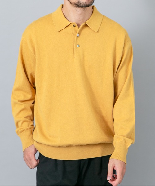URBAN RESEARCH ROSSO MEN(アーバンリサーチロッソメン)の「『イージーケア』コットンカシミヤニットポロシャツ(ニット/セーター・メンズ・グレー/アイボリー/ベージュ系その他/マスタード/ネイビー/ブラック・LARGE/MEDIUM)」の10枚目の写真
