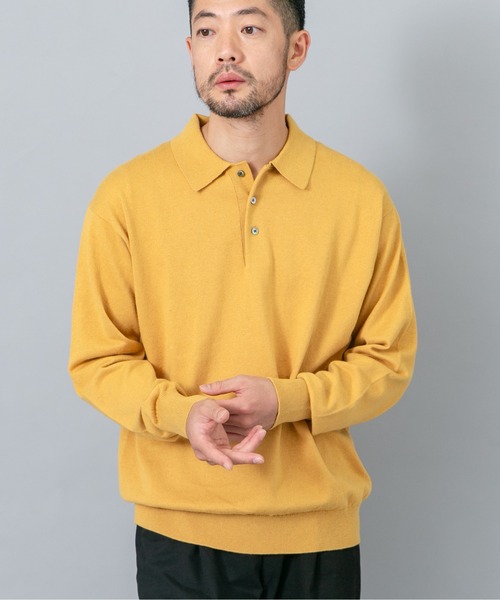 URBAN RESEARCH ROSSO MEN(アーバンリサーチロッソメン)の「『イージーケア』コットンカシミヤニットポロシャツ(ニット/セーター・メンズ・グレー/アイボリー/ベージュ系その他/マスタード/ネイビー/ブラック・LARGE/MEDIUM)」の12枚目の写真