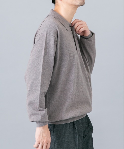URBAN RESEARCH ROSSO MEN(アーバンリサーチロッソメン)の「『イージーケア』コットンカシミヤニットポロシャツ(ニット/セーター・メンズ・グレー/アイボリー/ベージュ系その他/マスタード/ネイビー/ブラック・LARGE/MEDIUM)」の14枚目の写真