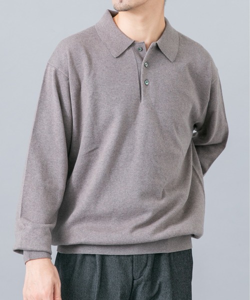 URBAN RESEARCH ROSSO MEN(アーバンリサーチロッソメン)の「『イージーケア』コットンカシミヤニットポロシャツ(ニット/セーター・メンズ・グレー/アイボリー/ベージュ系その他/マスタード/ネイビー/ブラック・LARGE/MEDIUM)」の15枚目の写真