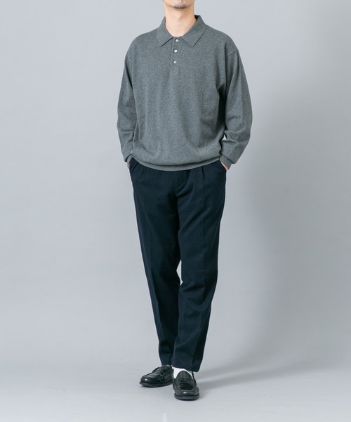 URBAN RESEARCH ROSSO MEN(アーバンリサーチロッソメン)の「『イージーケア』コットンカシミヤニットポロシャツ(ニット/セーター・メンズ・グレー/アイボリー/ベージュ系その他/マスタード/ネイビー/ブラック・LARGE/MEDIUM)」の22枚目の写真