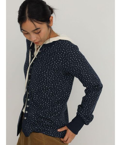 FIKA.（フィーカ）の「Flower waffle cardigan（カーディガン/ボレロ・レディース・杢グレー/ネイビー・FREE）」の20枚目の写真