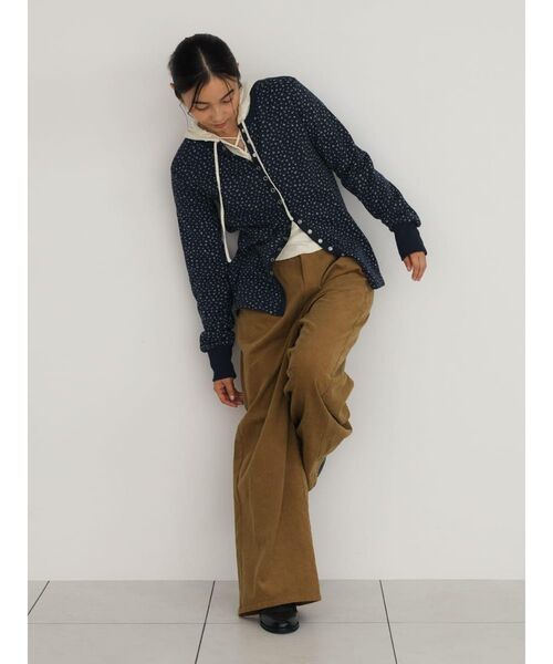 FIKA.（フィーカ）の「Flower waffle cardigan（カーディガン/ボレロ・レディース・杢グレー/ネイビー・FREE）」の18枚目の写真