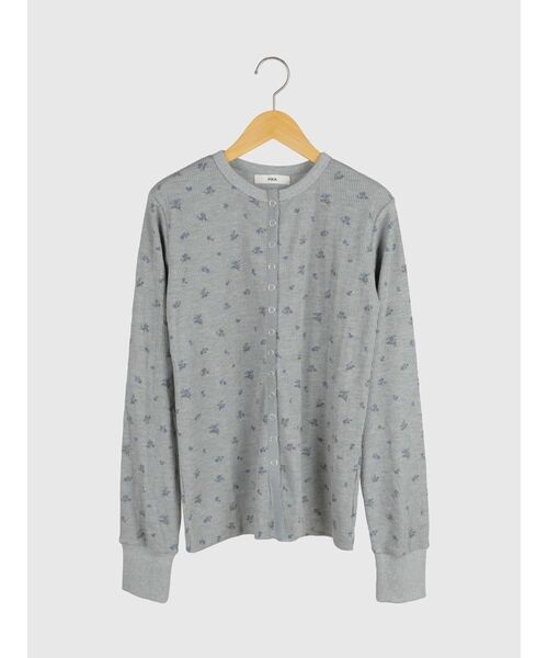 FIKA.（フィーカ）の「Flower waffle cardigan（カーディガン/ボレロ・レディース・杢グレー/ネイビー・FREE）」の8枚目の写真