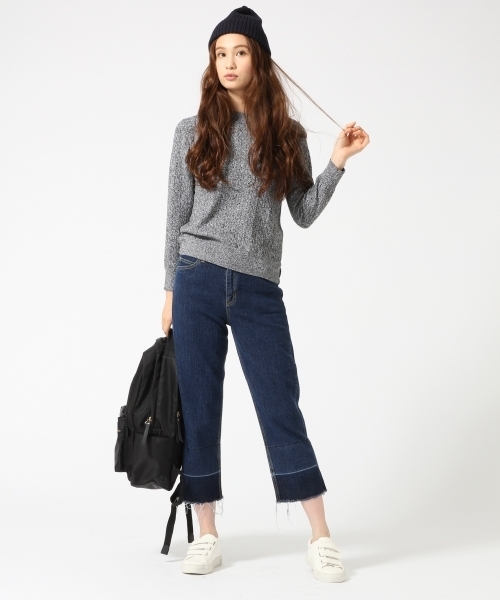 GLOBAL WORK(グローバルワーク)の「【一部店舗限定】CONE DENIM パッチワークパンツ/727697(デニムパンツ・レディース・ブルー/ネイビー・LARGE/MEDIUM/SMALL)」の7枚目の写真